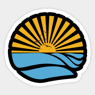 Sunset Cloud Landscape Summer Logo Sticker